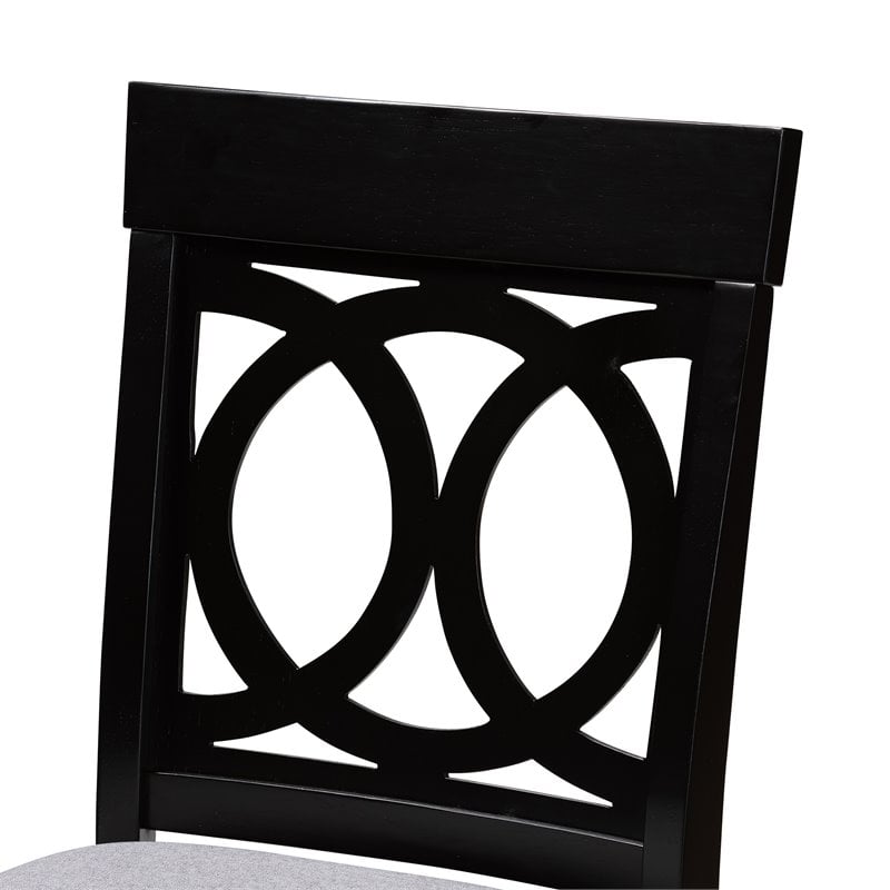 Baxton Studio Verina Grey Upholstered Espresso Wood 5-piece Pub Set