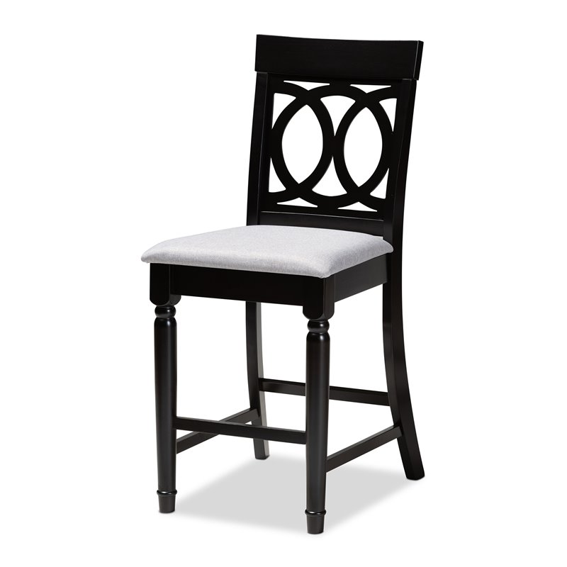 Baxton Studio Verina Grey Upholstered Espresso Wood 5-piece Pub Set