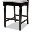 Baxton Studio Darcie Grey Upholstered Espresso Wood 5-piece Pub Set