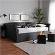 Baxton Studio Delora Queen Size Dark Grey Upholstered Daybed