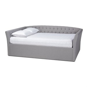 baxton studio delora full size light grey upholstered daybed