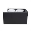 Baxton Studio Delora Full Size Dark Grey Upholstered Daybed with Trundle