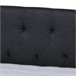 Baxton Studio Delora Full Size Dark Grey Upholstered Daybed with Trundle