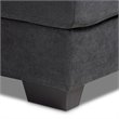 Baxton Studio Langley Dark Grey Sectional Sofa with Left Facing Chaise