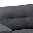 Baxton Studio Langley Dark Grey Sectional Sofa with Right Facing Chaise