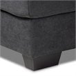 Baxton Studio Langley Dark Grey Sectional Sofa with Right Facing Chaise