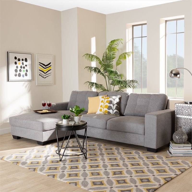 Baxton Studio Langley Sectional Sofa - Thumbnail 4