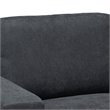 Baxton Studio Nevin Dark Grey Sectional Sofa with Right Facing Chaise