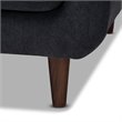 Baxton Studio Allister Dark Grey Fabric Upholstered Loveseat