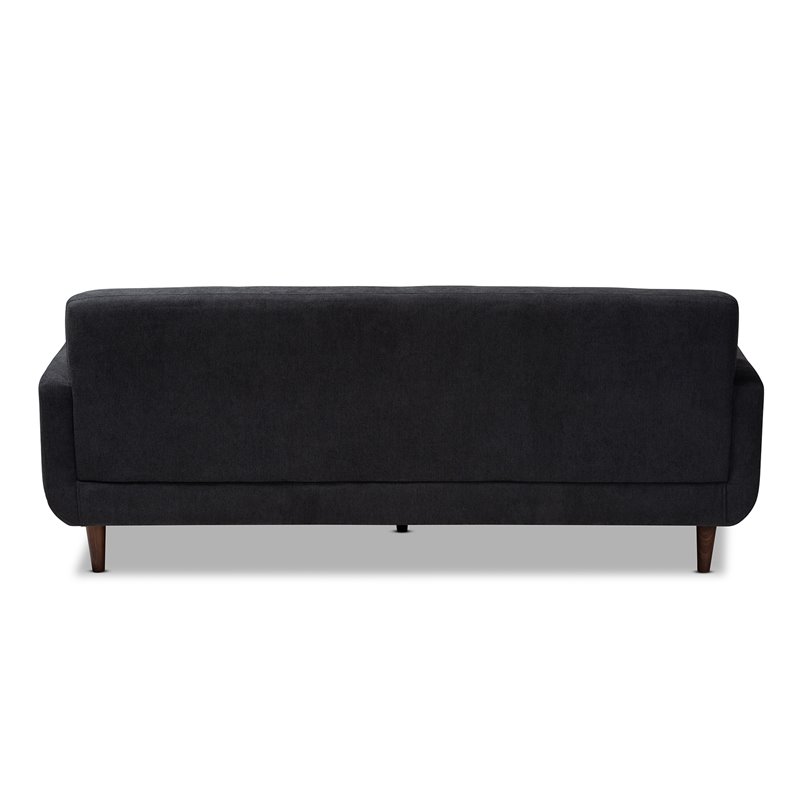 Baxton Studio Allister Dark Grey FabricUpholstered Sofa