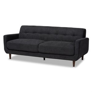 Baxton Studio Allister Dark Grey FabricUpholstered Sofa