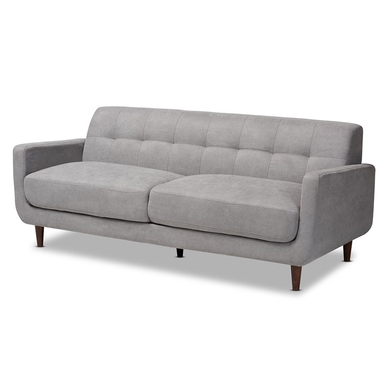 Baxton Studio Allister Light Grey Upholstered Living Room Set