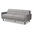 Baxton Studio Allister Light Grey Upholstered Living Room Set