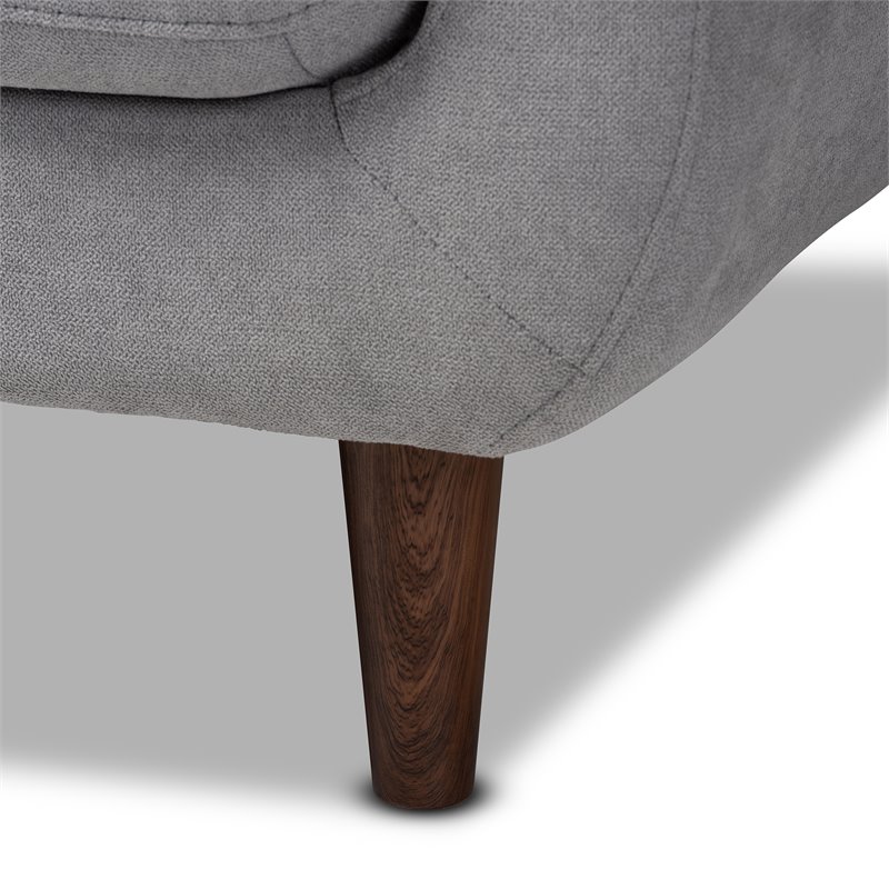 Baxton Studio Allister Light Grey Upholstered Living Room Set