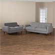 Baxton Studio Allister Light Grey Upholstered Living Room Set