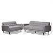 Baxton Studio Allister Light Grey Upholstered Living Room Set