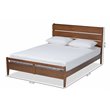 Baxton Studio Avena Queen Size Brown Finished Wood Platform bed