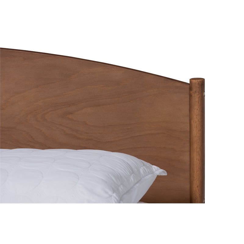 Baxton Studio Leanora Full Size Ash Brown Finished Wood Platform Bed