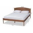 Baxton Studio Leanora Full Size Ash Brown Finished Wood Platform Bed