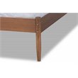 Baxton Studio Leanora Queen Size Ash Brown Finished Wood Platform Bed