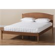 Baxton Studio Leanora Queen Size Ash Brown Finished Wood Platform Bed