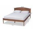 Baxton Studio Leanora Queen Size Ash Brown Finished Wood Platform Bed