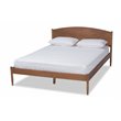 Baxton Studio Leanora Queen Size Ash Brown Finished Wood Platform Bed