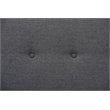 Baxton Studio Theo Dark Gray Fabric Upholstered Brown Finished Bench