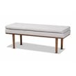 Baxton Studio Arne Grayish Beige Upholstered Brown Finished Bench