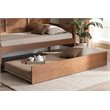 Baxton Studio Toveli Twin Size Ash Brown Finished Trundle Bed