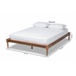 Baxton Studio Romy Full Size Ash Brown Finished Wood Bed Frame