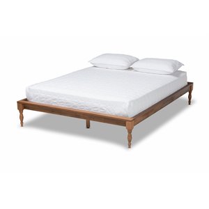 baxton studio romy full size ash brown finished wood bed frame