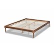 Baxton Studio Romy King Size Ash Brown Finished Wood Bed Frame
