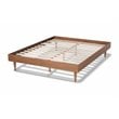 Baxton Studio Rina King Size Ash Brown Finished Wood Bed Frame