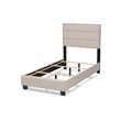 Baxton Studio Ansa Twin Size Beige Fabric Upholstered Bed