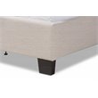 Baxton Studio Ansa Twin Size Beige Fabric Upholstered Bed
