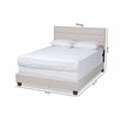 Baxton Studio Ansa Queen Size Beige Fabric Upholstered Bed