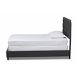 Baxton Studio Ansa Twin Size Dark Gray Fabric Upholstered Bed