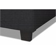 Baxton Studio Ansa Twin Size Dark Gray Fabric Upholstered Bed
