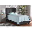 Baxton Studio Ansa Twin Size Dark Gray Fabric Upholstered Bed
