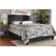 Baxton Studio Ansa Full Size Dark Gray Fabric Upholstered Bed