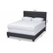Baxton Studio Ansa Full Size Dark Gray Fabric Upholstered Bed