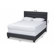 Baxton Studio Ansa Full Size Dark Gray Fabric Upholstered Bed