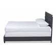 Baxton Studio Ansa Queen Size Dark Gray Fabric Upholstered Bed