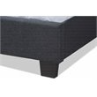 Baxton Studio Ansa King Size Dark Gray Fabric Upholstered Bed