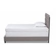 Baxton Studio Ansa Twin Size Gray Fabric Upholstered Bed