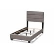 Baxton Studio Ansa Twin Size Gray Fabric Upholstered Bed