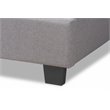 Baxton Studio Ansa Twin Size Gray Fabric Upholstered Bed