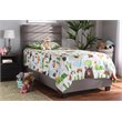 Baxton Studio Ansa Twin Size Gray Fabric Upholstered Bed