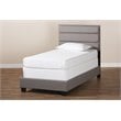 Baxton Studio Ansa Twin Size Gray Fabric Upholstered Bed